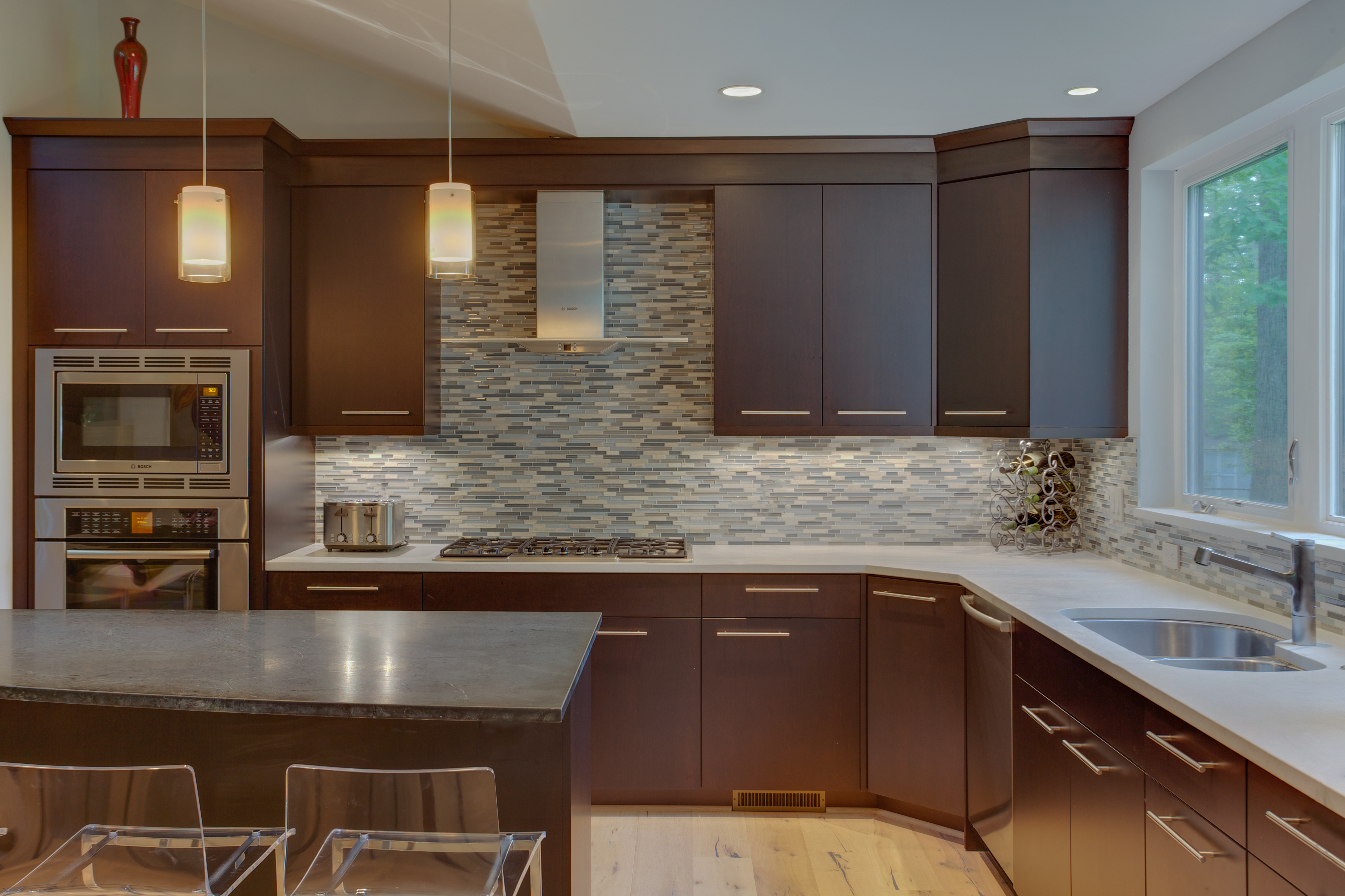Contemporary kitchen with skylight - view 4 - view within kitchen